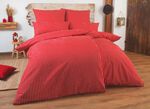 Bettwäsche-Garnitur mit Reissverschluss ROT