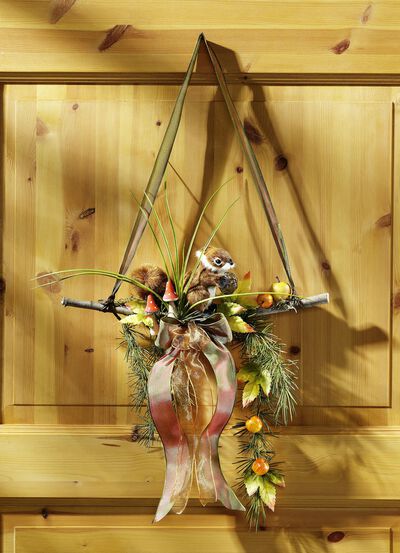 Türhänger mit Eichhörnchen aus Kunstfell 