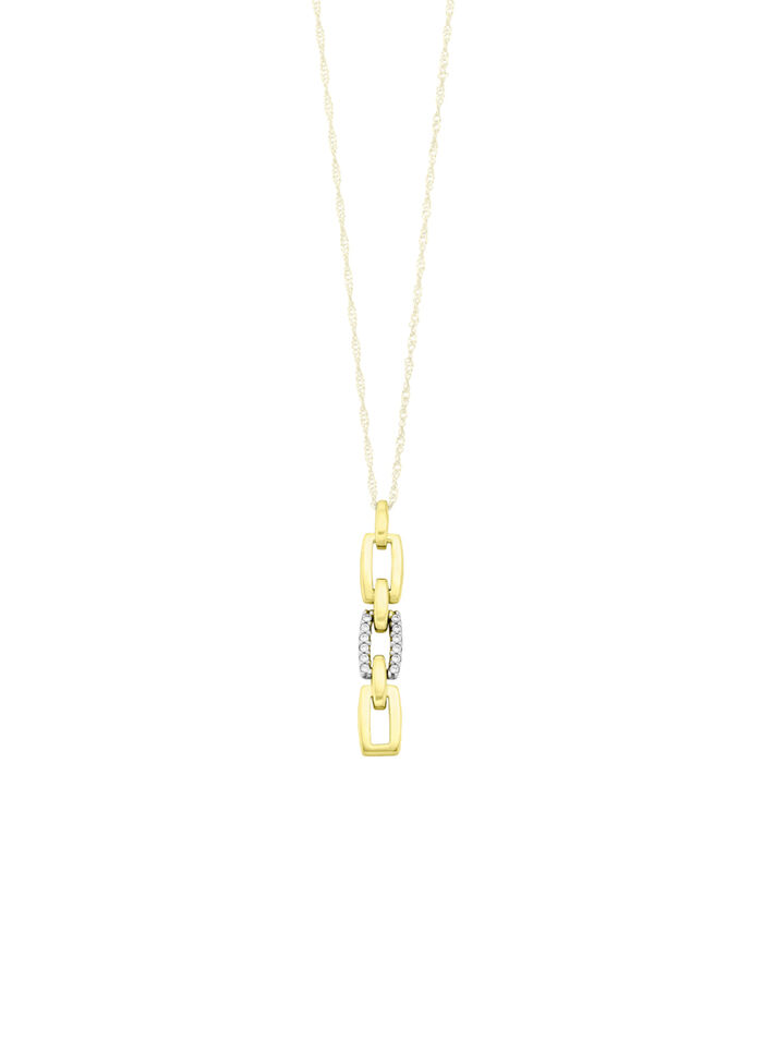 Anhänger in Bicolor mit Brillanten 