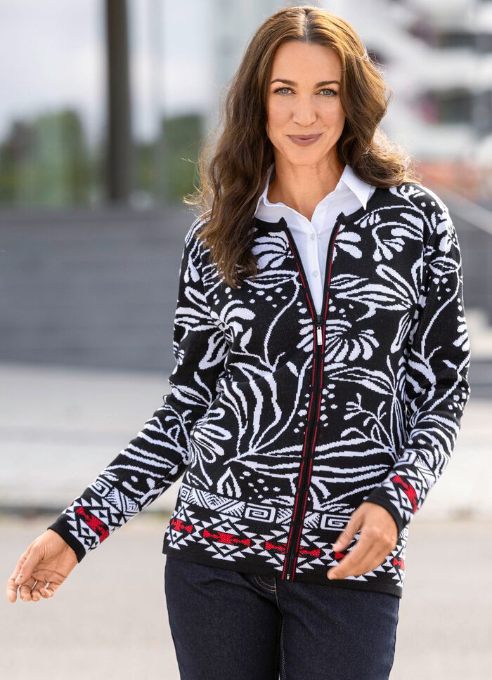 Strickjacke in Jacquard-Dessin 