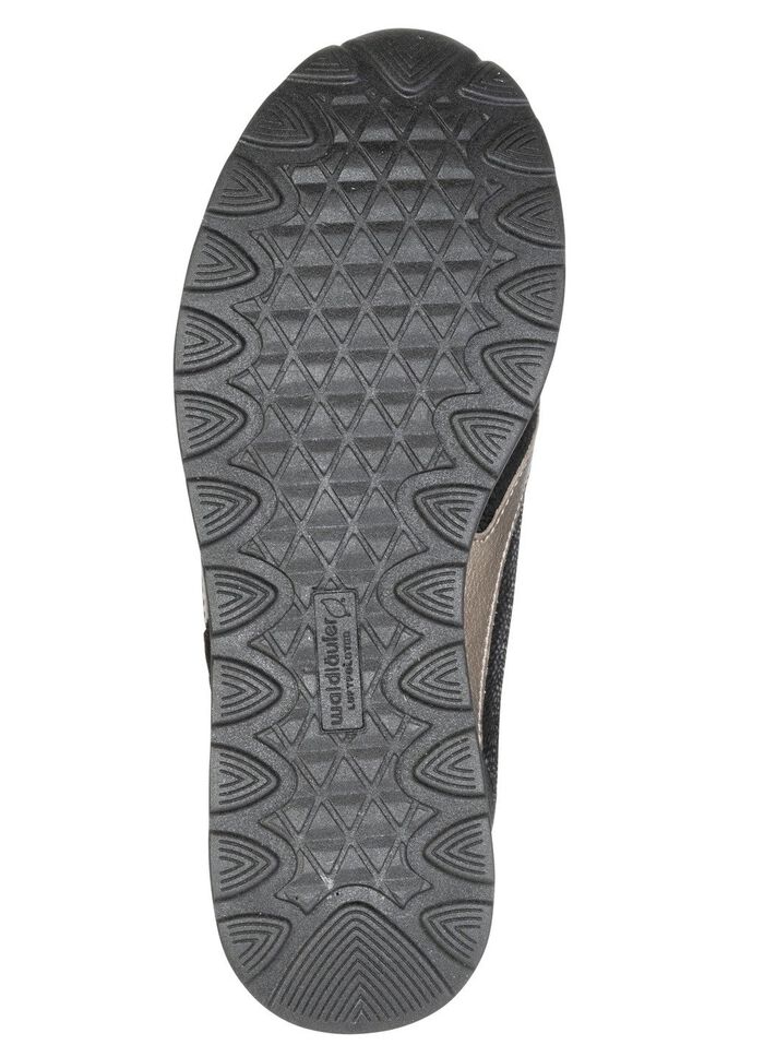 Waldl&auml;ufer, bequeme Damen-Sneaker, Weite H, mit herausnehmbarem Fussbett SCHWARZ-BRONZE