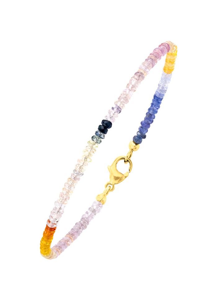 Edles Armband mit echt Safir in Multicolor 