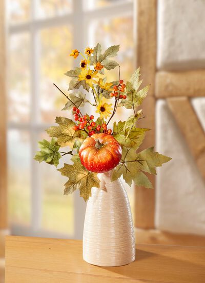 Dekozweig mit K&uuml;rbis 