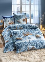 Beidseitig bedruckte Bettw&auml;sche-Garnitur in Biber-Qualit&auml;t 