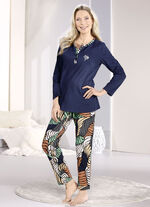 Zweierpack Schlafanzüge von Laurina mit Knopfleiste  