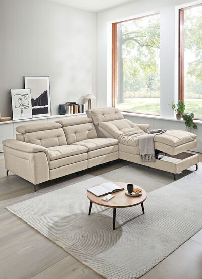 Polsterecke,mit verstellbaren Kopfstützen 