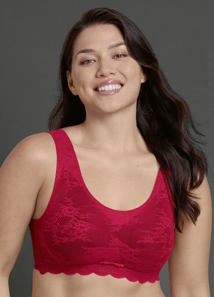 Superbequemer Anita BH aus elastischer Spitze ROT