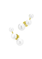 Stilvolle Ohrstecker mit Süsswasser-Zuchtperlen 