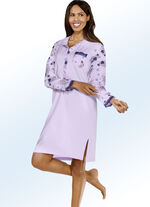 Nachthemd von "Top Ten" aus BIO-Baumwolle mit langer Knopfleiste 