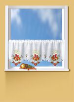 Kurzvorhang mit Kerzen-Motive 