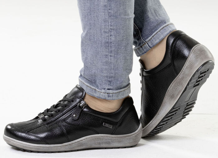 ELENA EDEN, atmungsaktive Damen-Sneaker, Weite H, mit herausnehmbarem Fussbett SCHWARZ