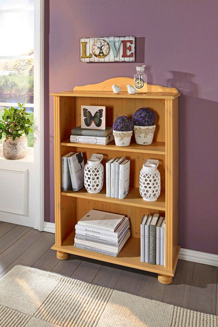 B&uuml;cherregal aus massivem Kiefernholz NATUR