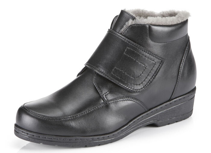 ELENA EDEN Stiefelette aus Rind-Anilinleder SCHWARZ
