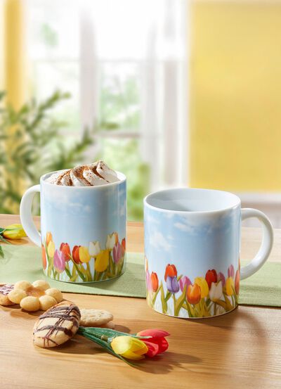 Henkelbecher aus hochwertigem Porzellan 