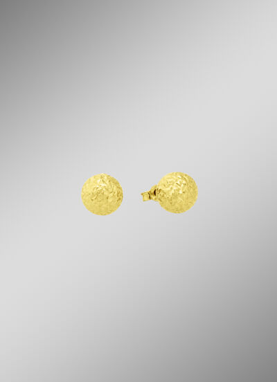 Facettierte Ohrstecker aus Gold 