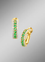 Klappcreolen mit Smaragden 