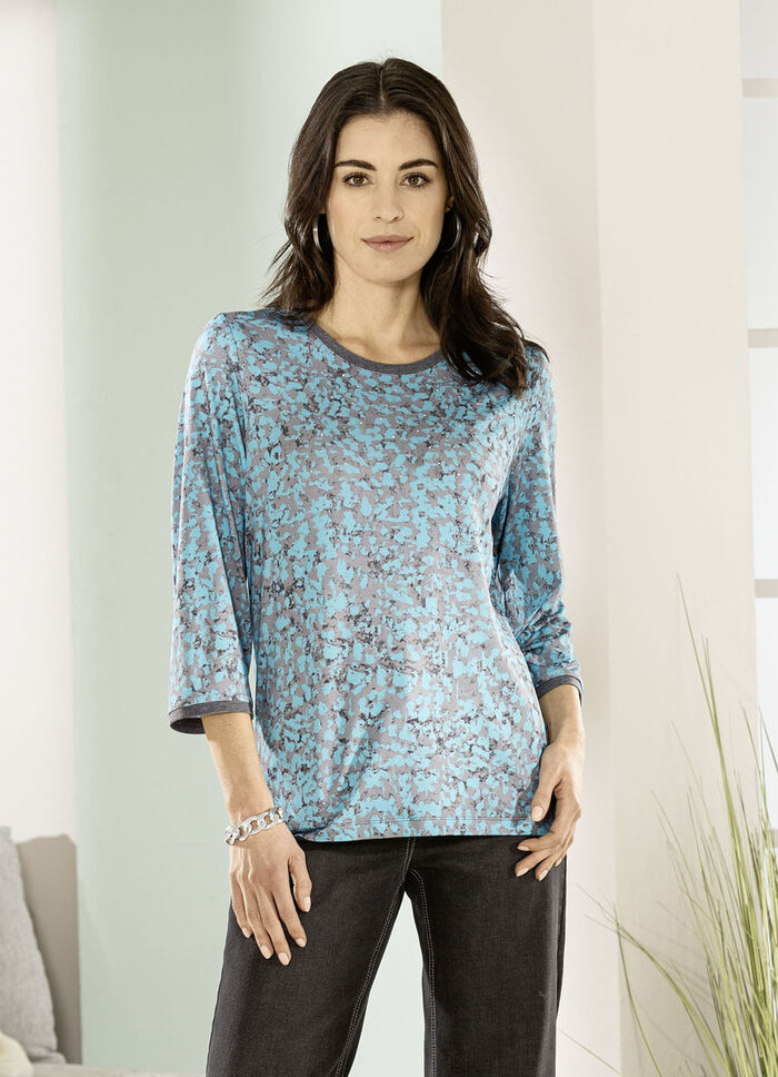 Shirt mit silberfarbenen Zierplättchen, 