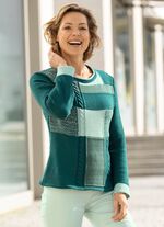 Pullover mit Patchworkdessin  