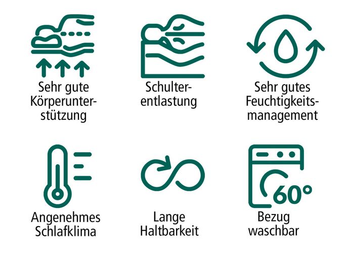 Mehrzonen-Komfortschaumkern-Matratze &laquo;max foam by fan&raquo; 