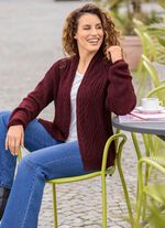 Strickjacke mit Perlfangakzenten 