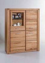 Highboard mit Massivholzfronten KERNBUCHE