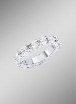 Memoire-Ring mit Brillanten mit ca. 16 Brillanten 
