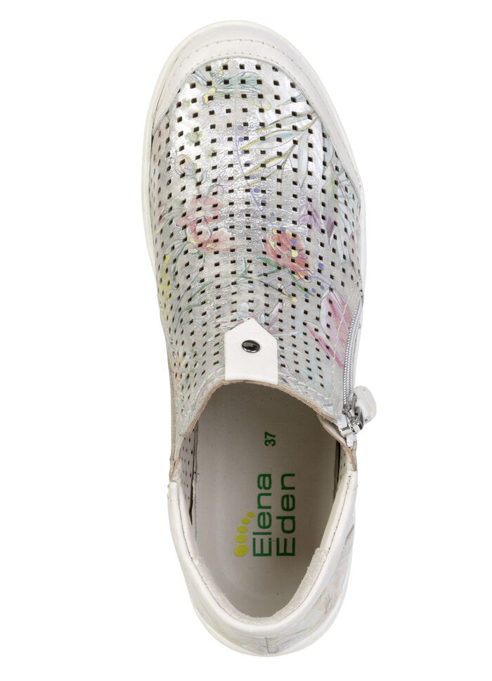 ELENA EDEN, sommerliche Damen-Boots, Weite H, mit herausnehmbarem Fussbett ECRU-BUNT