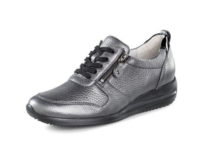 Waldläufer, leichte Damen-Sneaker, Weite H, mit herausnehmbarem Fussbett ALTSILBER