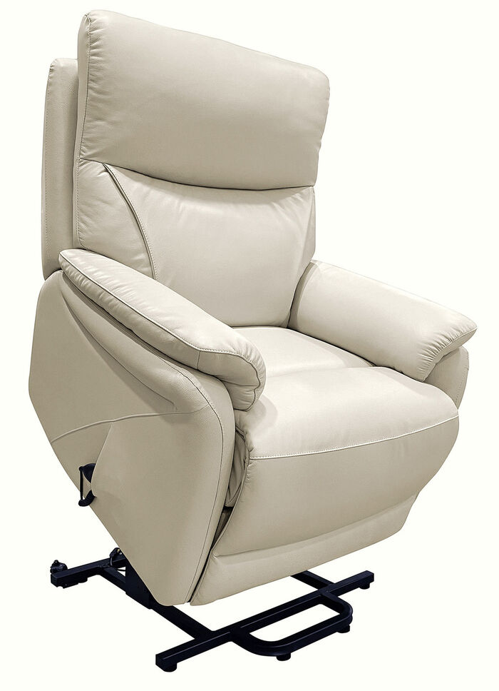 Leder-TV-Sessel mit XXL-Sitzkomfort und Aufstehhilfe CREME