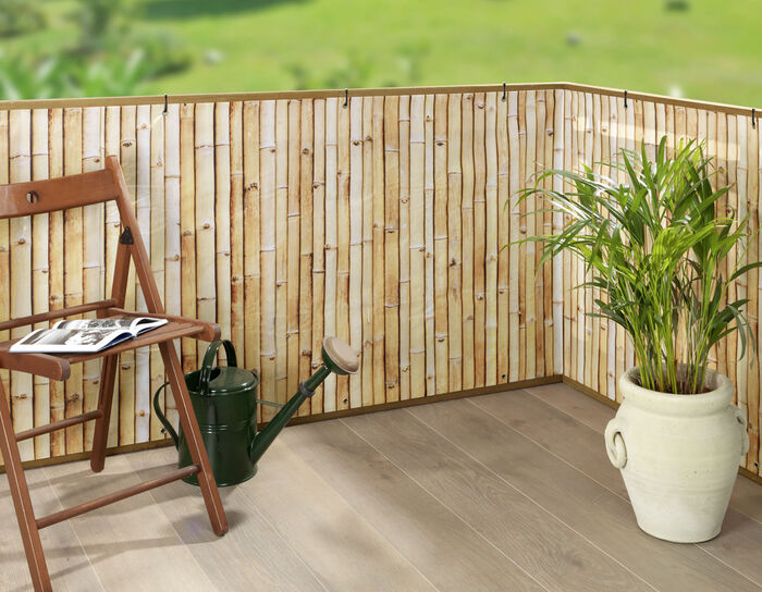 Balkon-Sichtschutz in Bambus-Optik , 