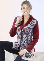 Strickjacke mit platziertem Jacquard-Dessin 