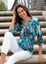 Shirt-Tunika mit farbbrillantem Druck 