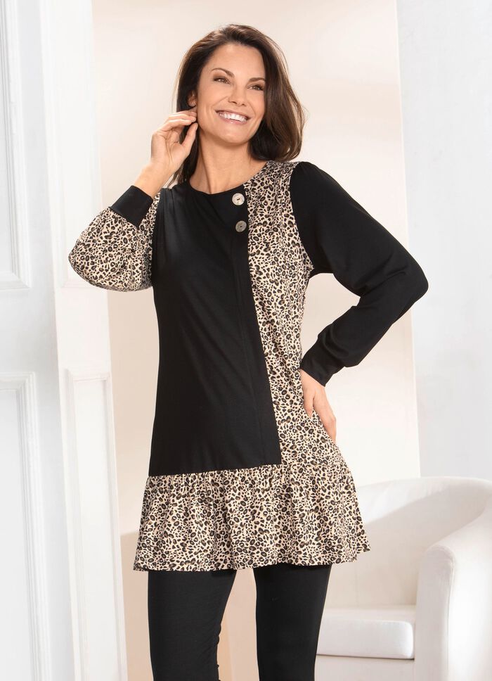 Extravagante Tunika mit Zierkn&ouml;pfen 