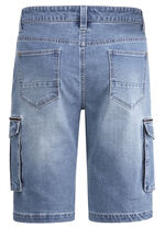 Jeans-Bermudas mit Cargotaschen, 