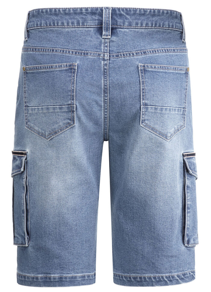 Jeans-Bermudas mit Cargotaschen, 