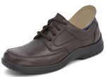 GINO GALANTE Schnürschuh aus edlem Leder MOKKA