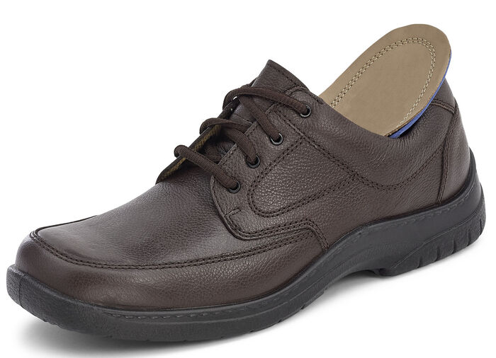 GINO GALANTE Schnürschuh aus edlem Leder MOKKA