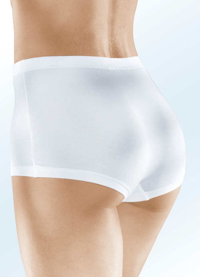 Viererpack Pants mit Gummizug im Bund 4X WEISS 