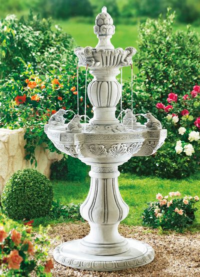 Aussenbrunnen aus echtem Steinguss 