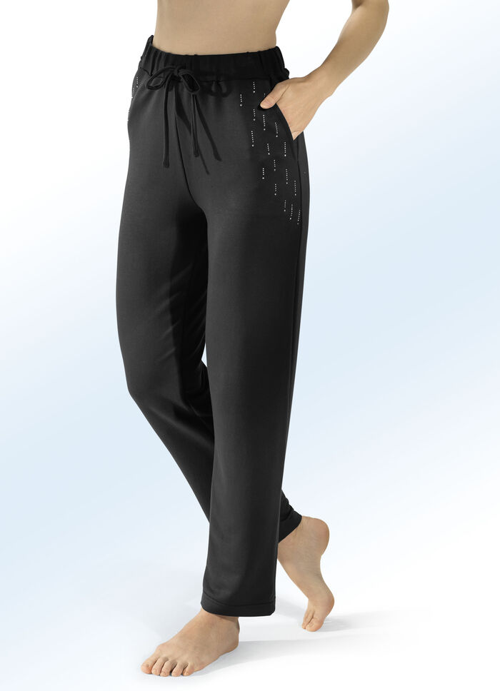 Hose mit Nietenzier SCHWARZ