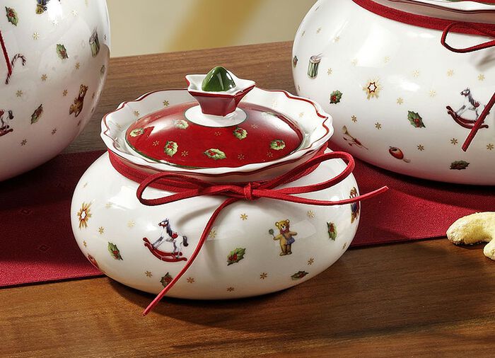 «Villeroy & Boch» Gebäckdose, verschiedenen Ausführungen WEISS/ROT