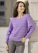 Pullover in Fledermausform LAVENDEL