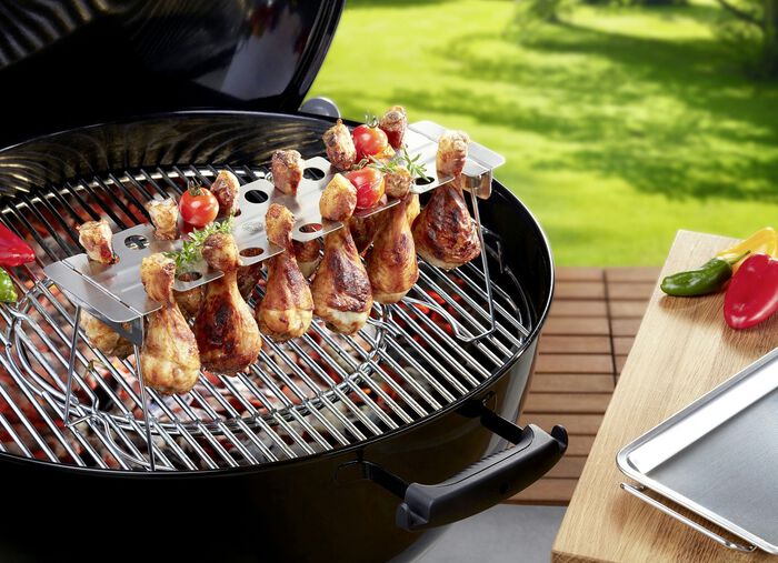 Gefu H&auml;hnchenkeulen-Halter aus hochwertigem Edelstahl 