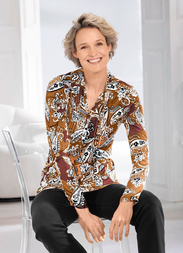 Poloshirt mit Biesenverarbeitung in 2 Farben 