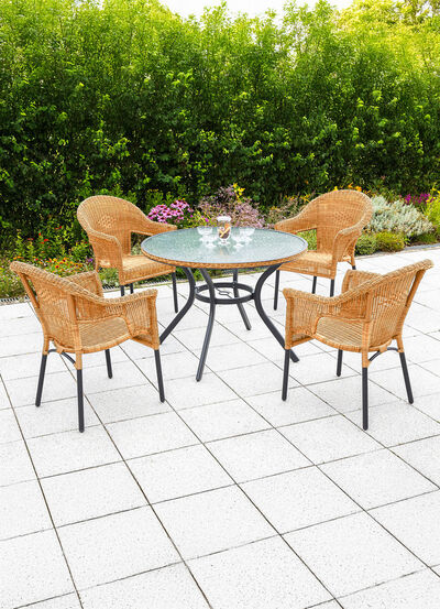 &laquo;Ravenna &raquo;Gartenm&ouml;bel, Set 5 teilig in verschiedenen Ausf&uuml;hrungen 