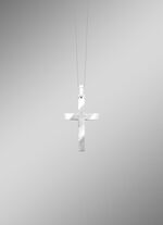 Gl&auml;nzend/mattiert: schicker Kreuz-Anh&auml;nger 