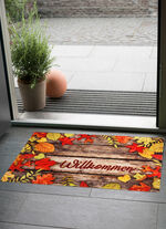 Fussmatte Herbstblätter mit rutschhemmender Rückseite BUNT