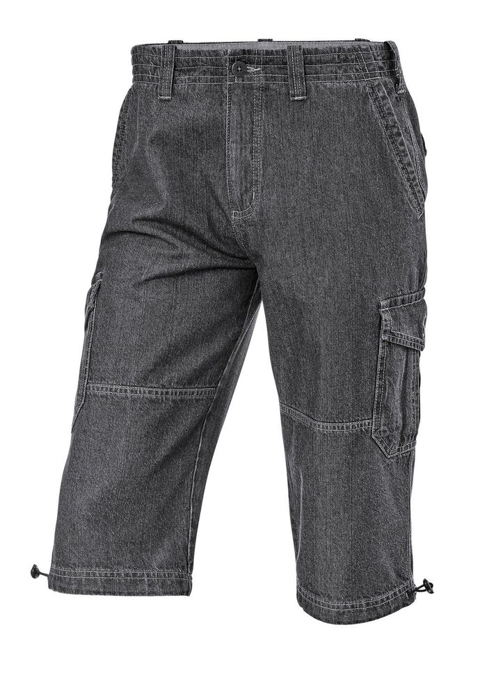 Jeans-Bermudas mit Cargotaschen in 3 Farben 