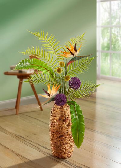 Strelitzien-Arrangement in Vase 