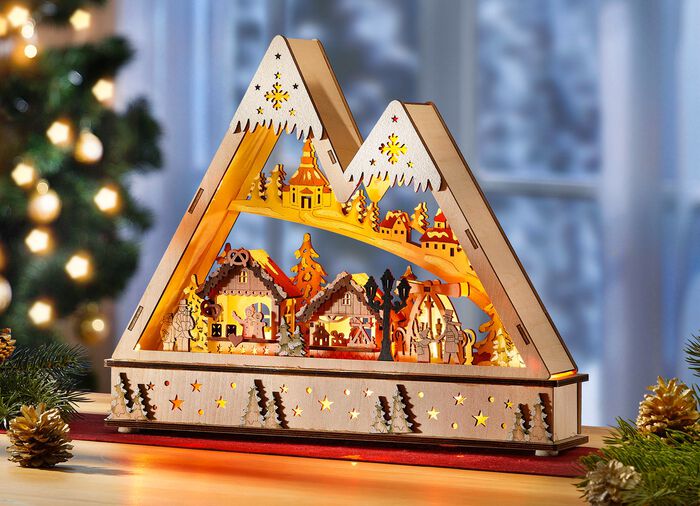 Lichterbogen aus Holz 